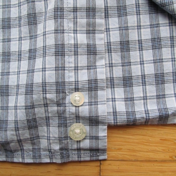 Pendleton Mens Boulevard Shirt Button Down 100% Cotton Plaid Pocket Blue Sz M - Picture 7 of 9